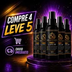 kit 5 Tônico capilar pro Barber 120ml cabelo barba bigode sombrancelha envio imediato
