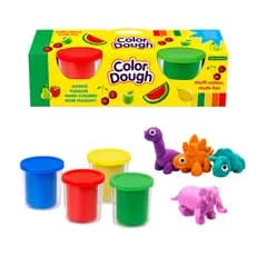 Massinha de Modelar 4 Cores Super Macia Atóxica Uso Kit Escolar Atividades Lúdicas Não Mancha Festa Aniversário Infantil