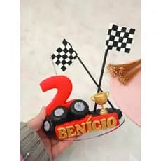 vela em biscuit carro/fórmula1/hotweels