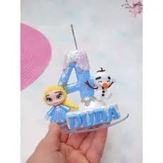vela de biscuit da Frozen/ Elsa