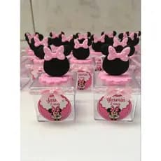 10 lembrancinhas em biscuit da minnie rosa