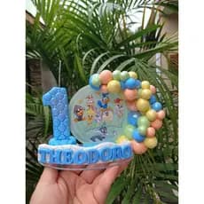 vela em biscuit baby looney tones