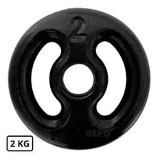 Anilha Emborrachada Fitness 2 Kg Preta