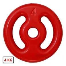 Anilha Emborrachada Fitness 4 Kg Vermelha