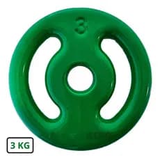 Anilha Emborrachada Fitness 3 Kg Verde