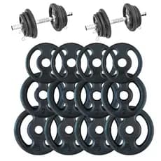 Kit Halteres de Anilhas e Barras Fitness - 24 Kg