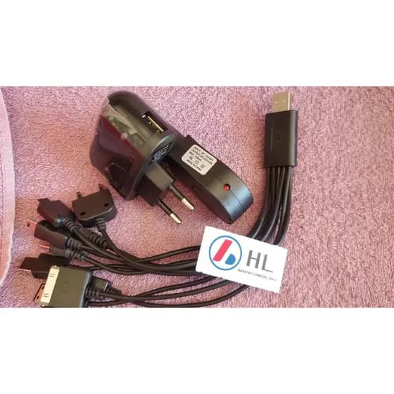 Kit Carregador com USB e com cabo 10 em 1