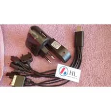 Kit Carregador com USB e com cabo 10 em 1