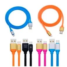 Cabo Usb cores variadas carregamento turbo Lightning
