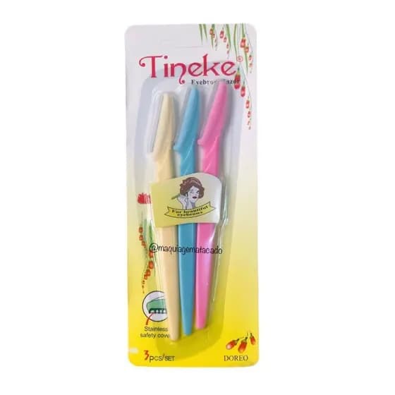 Kit 3 Navalhas Para Aparar Sobrancelhas Produto de Beleza e Higiene Aparador de Pelos