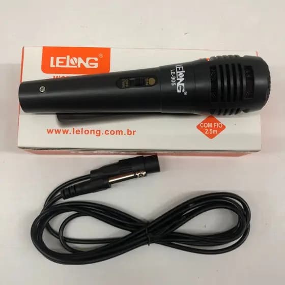 Microfone Profissional entrada P10 para Karaoke Palestras Vocal