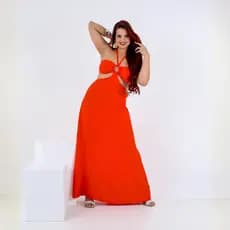 Vestido Longo Feminino Festa Verão  Costas Abertas com Amarração Tamanho Único 36 ao 42 Elegante e Confortável