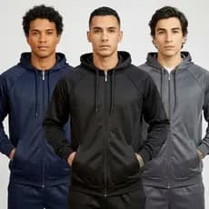 Blusa de Frio Com Touca Corta Vento Forrada Com Blusa Com Ziper E Bolsos Jaqueta de Frio