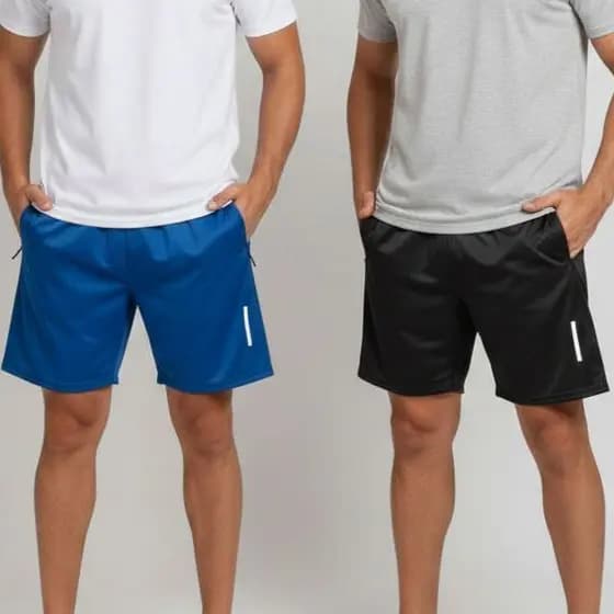 Combo 1 Ou 2 Bermudas Masculina Esportiva Academia Praia Com Bolsos E Refletivo