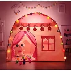 Barraca Casa Tenda Acampamento Infantil Toca Cabana Brinquedo +bola led colorida