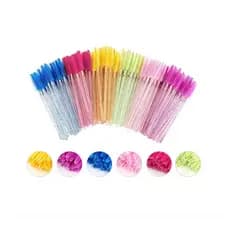 50 escovinhas com glitter Extensão de Cílios e sobrancelha