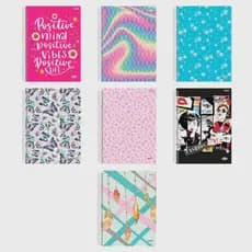 Caderno universitario 1 Matéria Capa Dura 80fls – Bom D+ Feminino