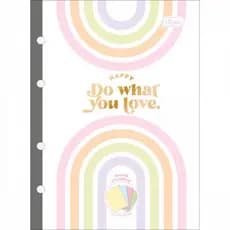 REFIL PARA CADERNO COLEGIAL SEM PAUTA HAPPY COLORS 80 FOLHAS