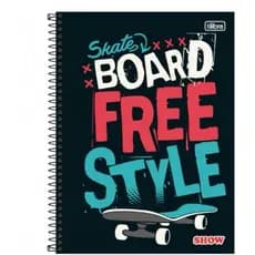 Caderno Espiral Capa Dura Universitário 10 Matérias Show Masculino 160 Folhas - Sortido