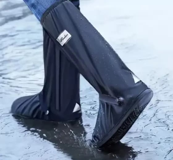 Capa de Chuva Polaina Impermeavel Bota Galocha Protetor Calçado Motoqueiro Sapato Moto