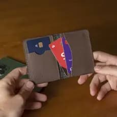 porta cartão masculino de couro legitimo carteira pequena Direto da Fabrica