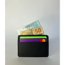 Carteira Porta Cartão de Couro Legitimo Cartão Cédulas e CNH Ultra Fino Slim