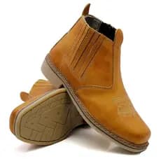 Botina Bota Unisex Bota Country Couro Legítimo Moda Rodeio Trabalho