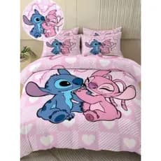 Edredom Solteiro Tendencia Stitch Dupla Face 3 Peças