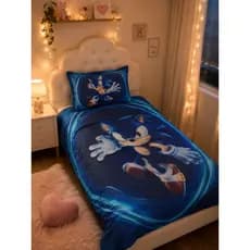Edredom Solteiro Sonic 3 peças Dupla Face