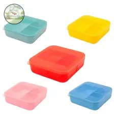 Pote Marmita Miami DUP 700ml 3 Divisórias Tampa Hermética Micro-Ondas Lava-Louças Freezer Bpa Free