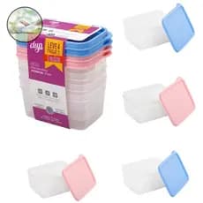 KIT 4 Potes Herméticos Essencial DUP 250ml Micro-Ondas Lava-Louças Freezer Bpa Free