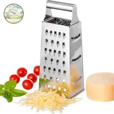Ralador Fatiador Aço Inox 4 Faces Com Alça Queijos e Legumes