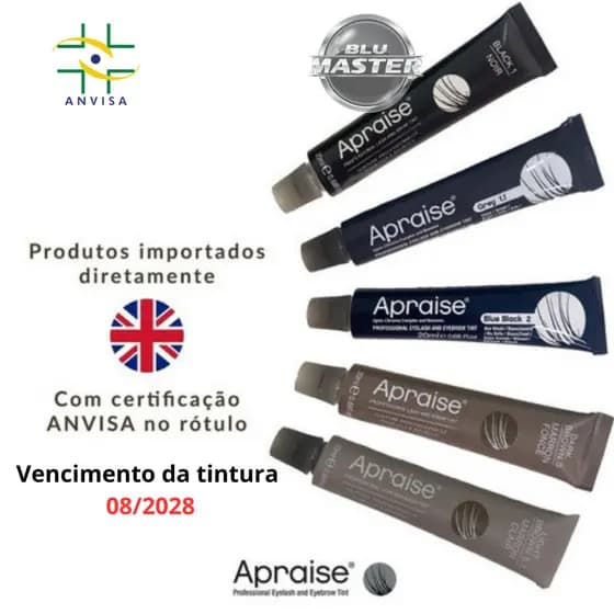 Tintura Apraise P/ Cílios Sobrancelha Barba Tinta Original