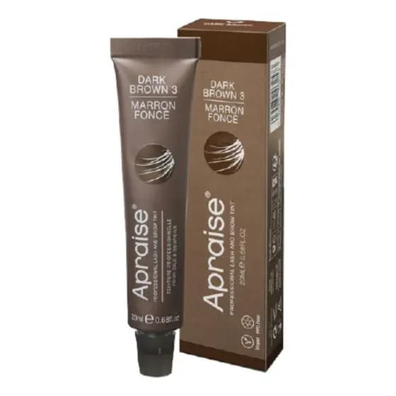 Tintura Apraise Castanho Escuro Tinta  Para Sobrancelhas Cílios Barba 20ml Tingir Fios
