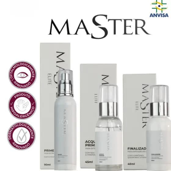Kit Retenção Master Original | Primer + Aqua Primer + Finalizador  Extensão de Cílios