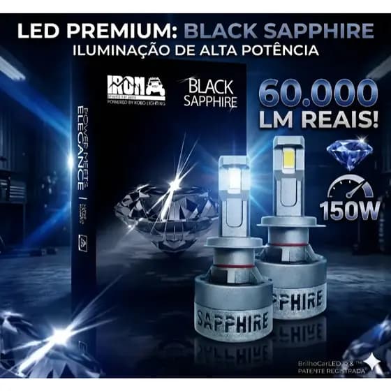 Lampada Ultra Led Canbus 60.000 Lm 6500k Branco H4 H1 H3 H7 H11 HB4 FORTE efeito xenon