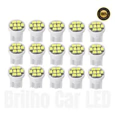 Kit 10 Lampada T10 8 Led Branca Pingo Luz 6500k Atacado