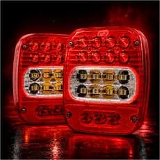 Par Lanterna Traseira Marmita Led Caminhão Ford Cargo Worker 12v, 24volts full led