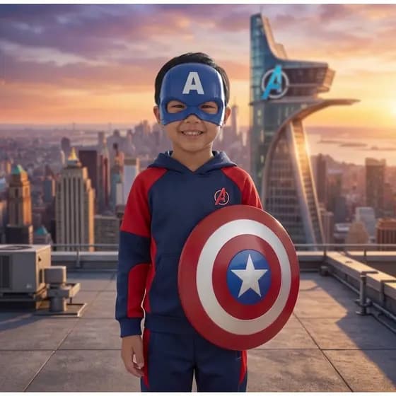 Mascara e Escudo Plástico Do Capitão América Brinquedo Infantil
