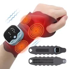 Cinta De Pulso Com Calor E Massagem EMS , Estimulador Muscular De Almofada De Aquecimento Para Alívio Da Dor , Esquerda