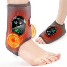 Almofada De Aquecimento De Tornozelo Para Alívio Da Dor , Grande Área , Massageador De Tornozelos Com 6 Calor E 3 Vibraç