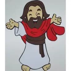 Painel Jesus em Eva , Aplique Tamanho Grande, 60 cm de altura , Painel para Decoração