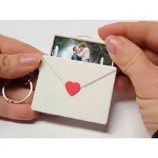 Chaveiro Romântico Mini Carta de Amor presente Fofo Criativo Casal Pet