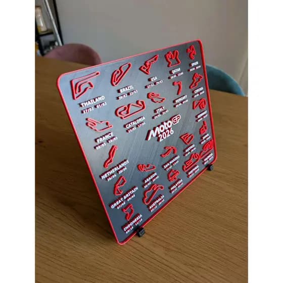 Calendário Circuito Mundial Brasil MotoGP 26 Quadro Decorativo Colecionador