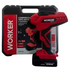 Compressor de Ar Portátil 20V Sem Fio Digital 150 PSI com LED e Maleta