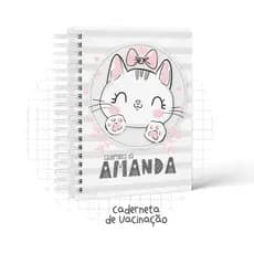 Caderneta de Vacinação Personalizada c/ Nome Borboleta ou Gatinha