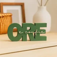 Letreiro 3D Ore e Confie • Envio Imediato - Decoração Cristã – Inspiração para Sala ou Quarto