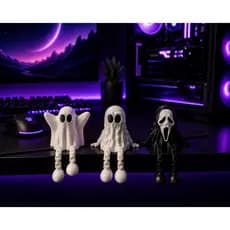 Fantasminha e Ghost Face Articulados em Impressão 3D