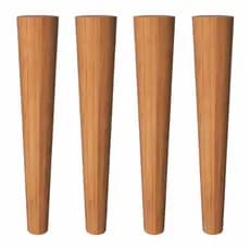 4 Pés Palito 80cm + 4 Chapinhas + 4 Sapatas + 20 Parafusos Pinus