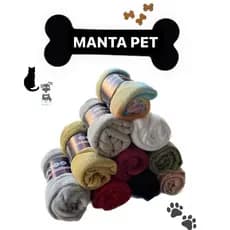 Mantinha Pet Manta Antialérgica Kit com 02, 04 mantinhas  0,90 x 1,00m